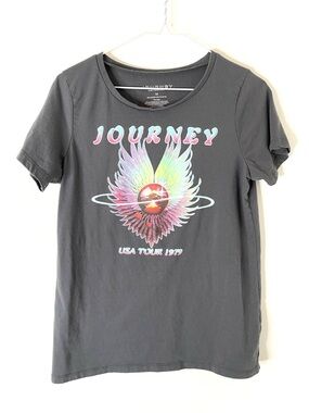 Journey USA Tour 1979 Black Graphic Band Tee Double Sided Rock T Shirt